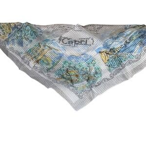 Vintage Capri Italy Souvenir Scarf